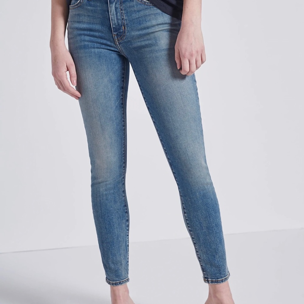 Current Elliot Dark Blue Stiletto Jeans Cropped Ankle Women’s 26